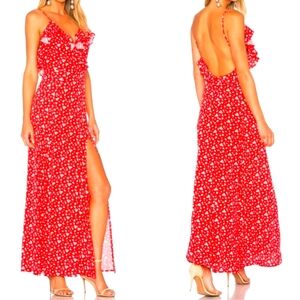 Revolve Privacy Please Karen floral red maxi dress